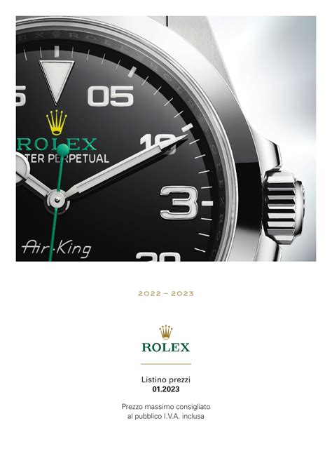 listino prezzi rolex 2023.